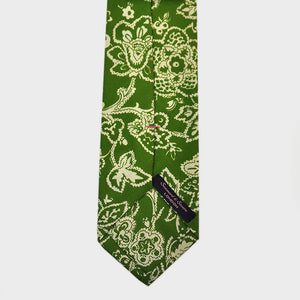 Floral Silk Tie in Lawn Green