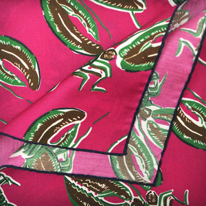 Lobster English Silk Pocket Square in Hot Pink