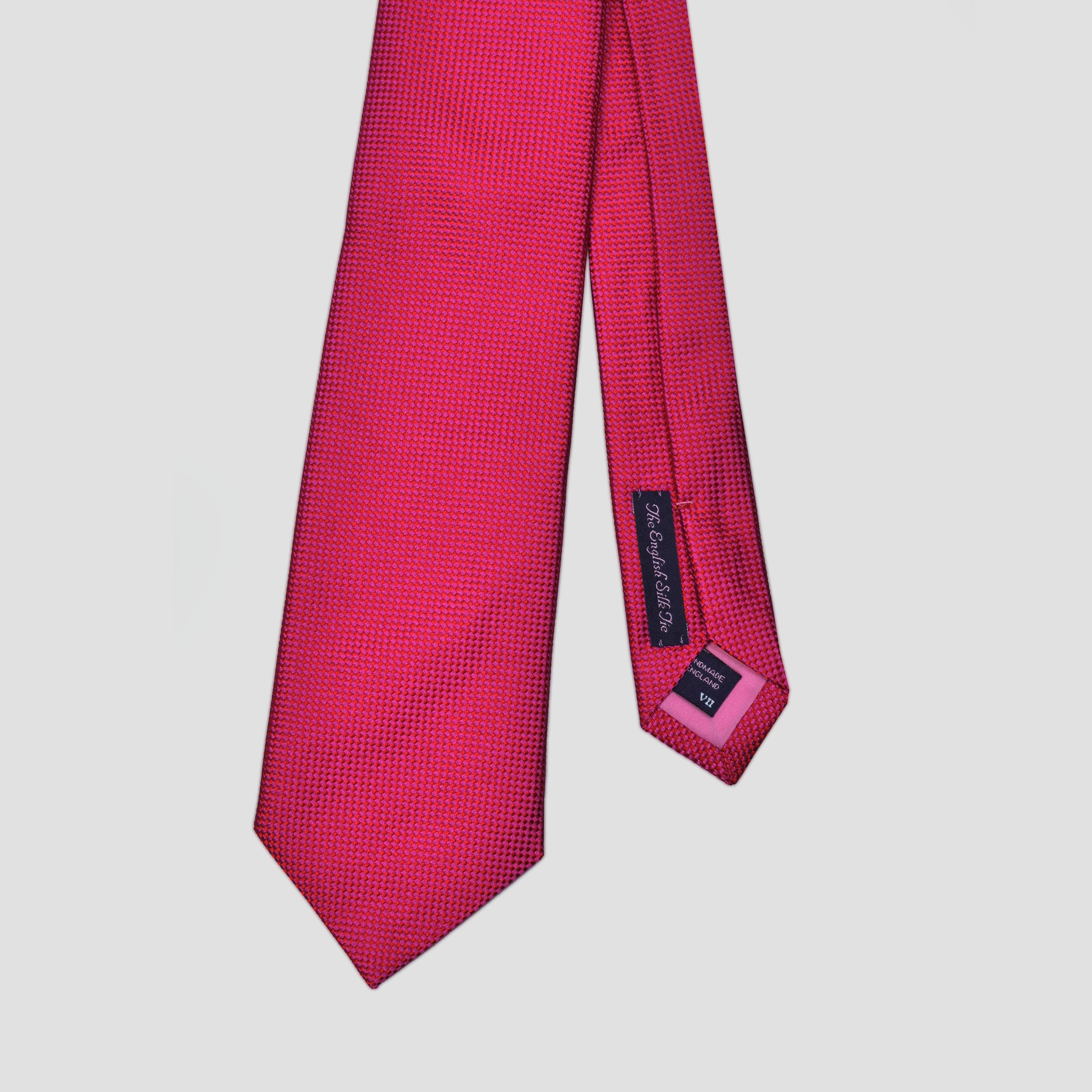 Natte Weave Silk Tie in Red