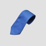 Natte Weave Silk Tie in Blue