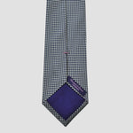 Very Dotty Woven Silk Tie in Navy & Silver