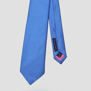 Natte Weave Silk Tie in Blue