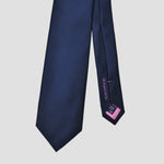 Natte Weave Silk Tie in Navy Blue