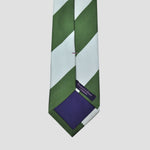 Bold Stripes Silk Tie in Green & White