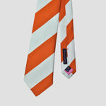 Bold Stripes Silk Tie Orange & White