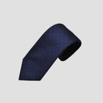 Classic Dots Silk Tie in Navy Blue & Red