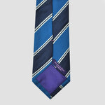 Stripes Silk Tie in Blues & White