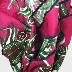 Lobster English Silk Pocket Square in Hot Pink