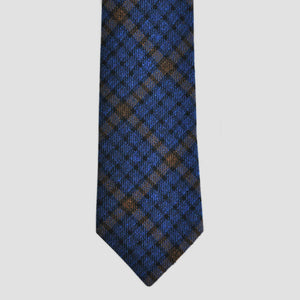 Seasonal Plaid Blues Wool Tie