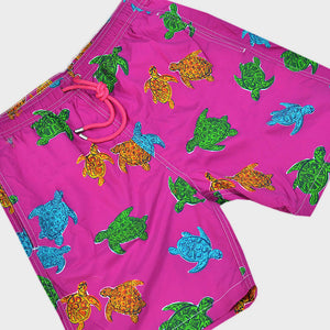 Turtles Swim Short in Pink