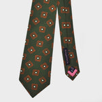 Squares in Squares Silk Tie in Deep Olive
