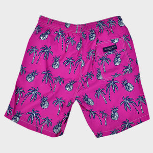 Palm Trees Swim Short in Pink