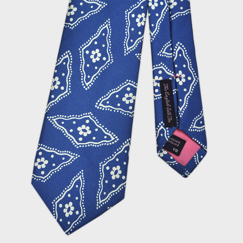 Funky Floret Silk Tie in Royal Blue