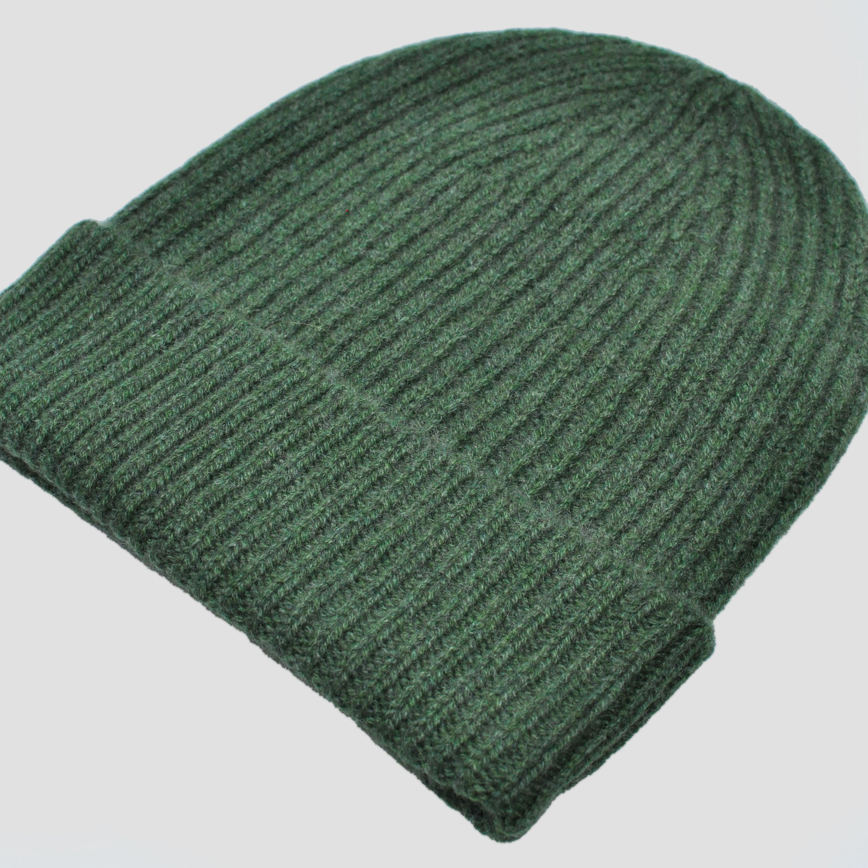 Two Ply Cashmere Winter Beanie in Green