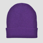 Two Ply Cashmere Winter Beanie in Purple