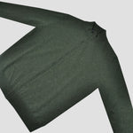Cashmere Zipped Cardigan in Denim Green