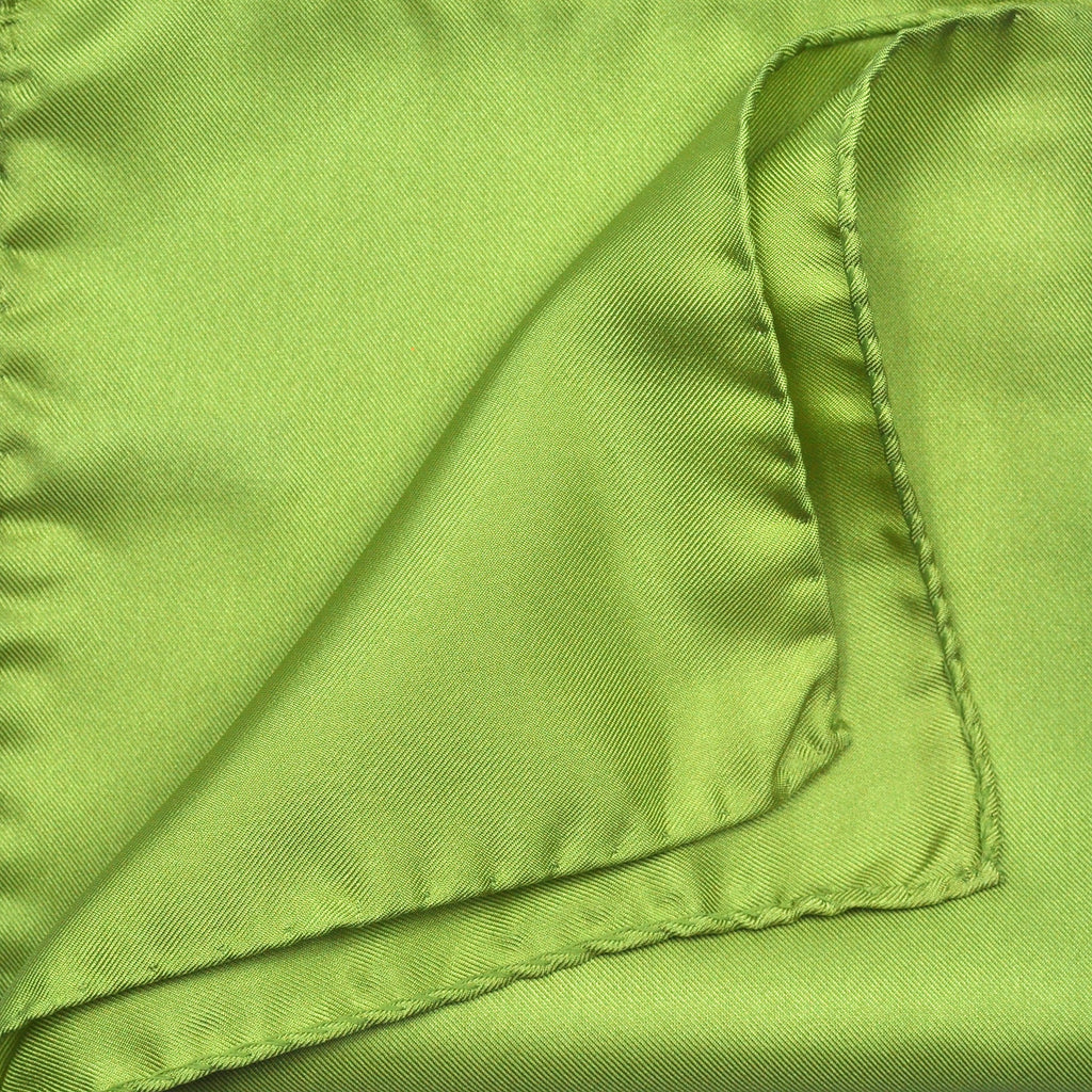 Silk Pocket Square in Lime