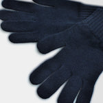 Fine Cashmere Glove in Midnight Blue