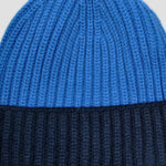 Four Ply Cashmere Winter Beanie in Blue & Navy