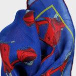 Blue with Red Scooter Silk Pocket Square