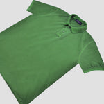 Fine Pique Cotton Polo Shirt in Summer Green