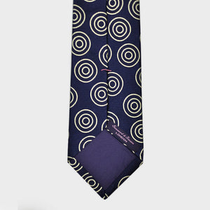 Funky Target Woven Silk Tie in Blue