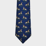 'Dapper Dog' Print Wool Tie in Royal Blue