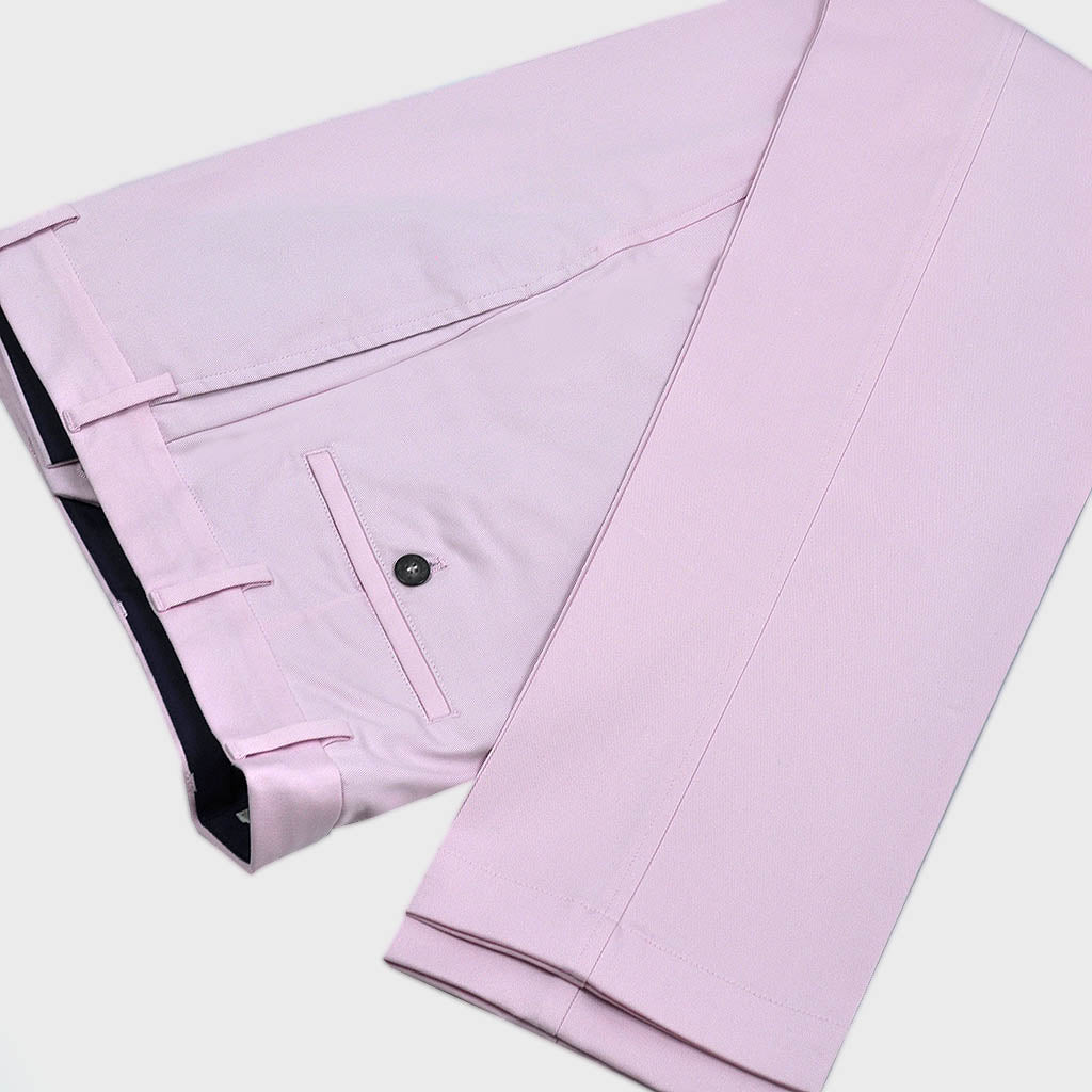 Smart Flat Front Trouser in Pink
