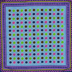 Dots & Paisley Reversible Panama Silk Pocket Square in Purple & Blue