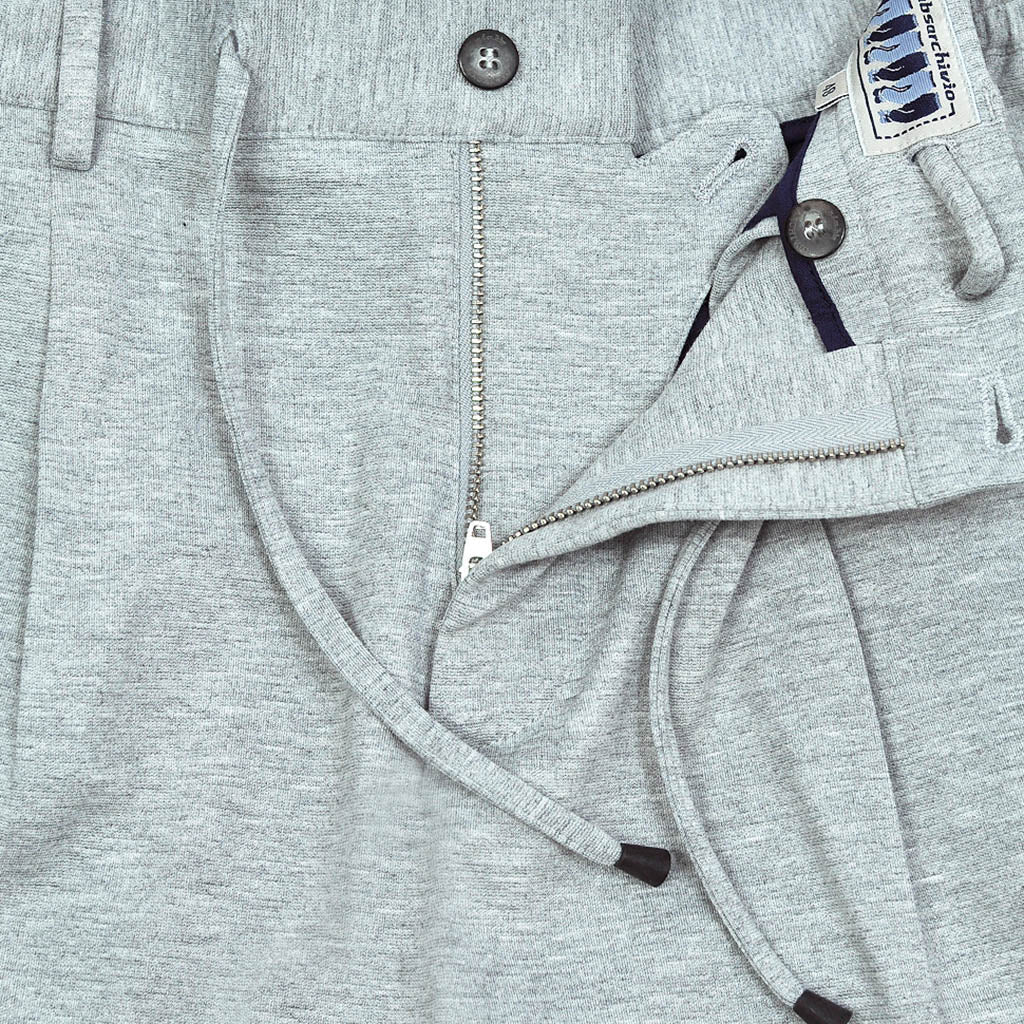 Single Pleat Jersey Short with Draw String in Grey – Seaward & Stearn