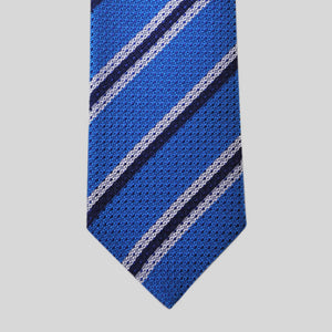 Royal Blue Stripe Grenadine Tie