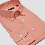 Button Down Natte Texture Shirt in Peach