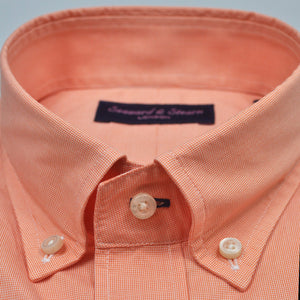 Button Down Natte Texture Shirt in Peach