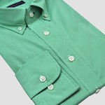 Button Down Natte Texture Shirt in Green