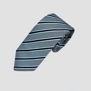 Grey Stripes Silk Tie