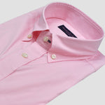 Button Down Natte Texture Shirt in Pink