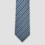 Grey Stripes Silk Tie