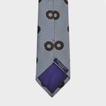 Hoops on Puppy Tooth Silk Tie in Brown