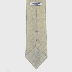 Hand Rolled Silk Linen Tie in Fawn