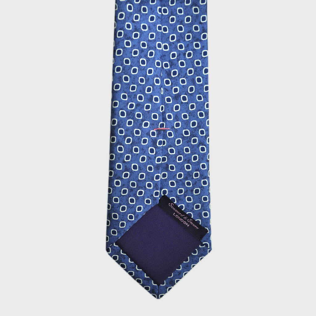 English Silk Dotty Repeat Tie in Blue