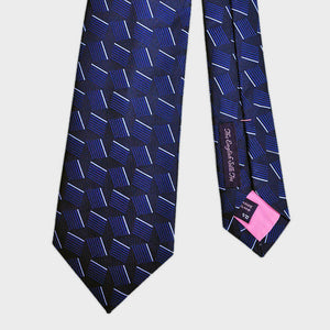 Cool Geo's Woven Silk Tie in Blues